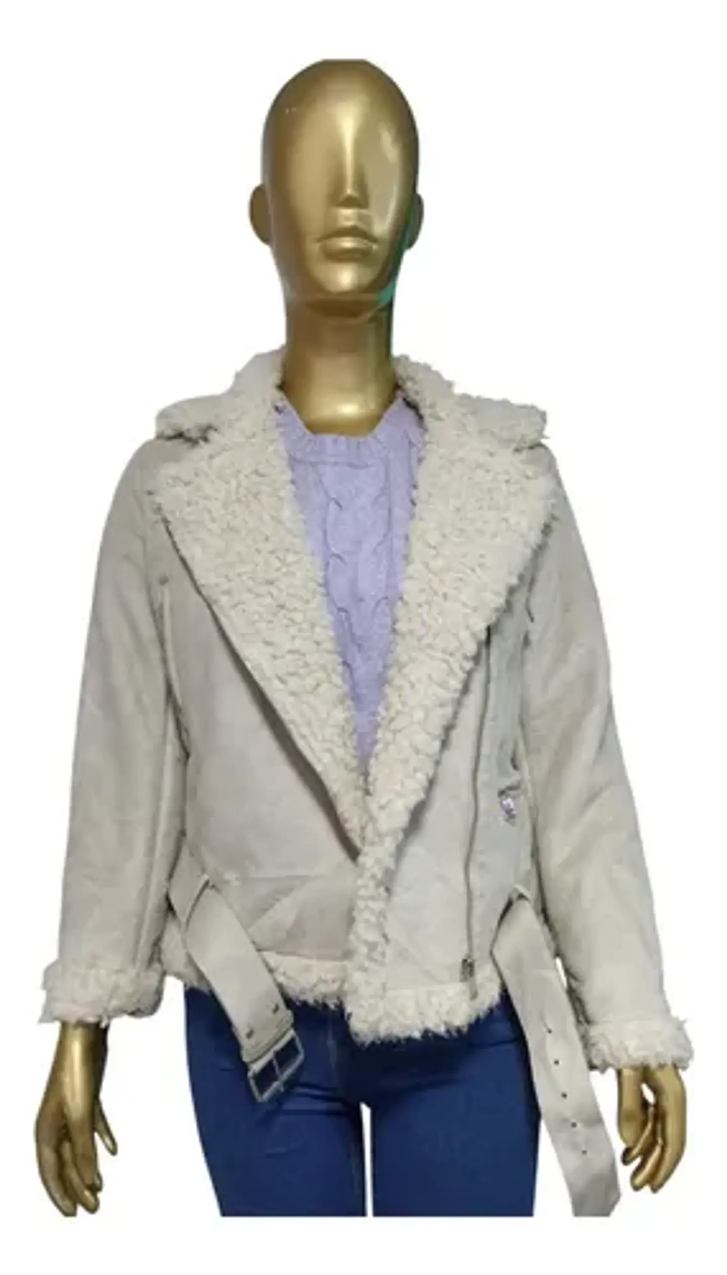 Chaqueta Aviadora Gamuza/piel Sintética Primark Talla M - L 3