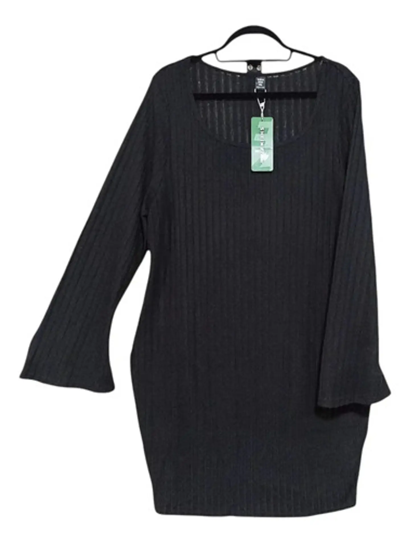 Vestido Ajustado Canalé Manga Larga - Talla Grande 4xl 2