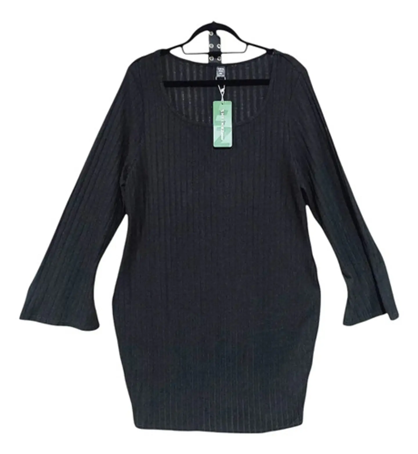 Vestido Ajustado Canalé Manga Larga - Talla Grande 4xl 3