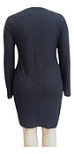 Vestido Ajustado Canalé Manga Larga - Talla Grande 4xl - Miniatura 4