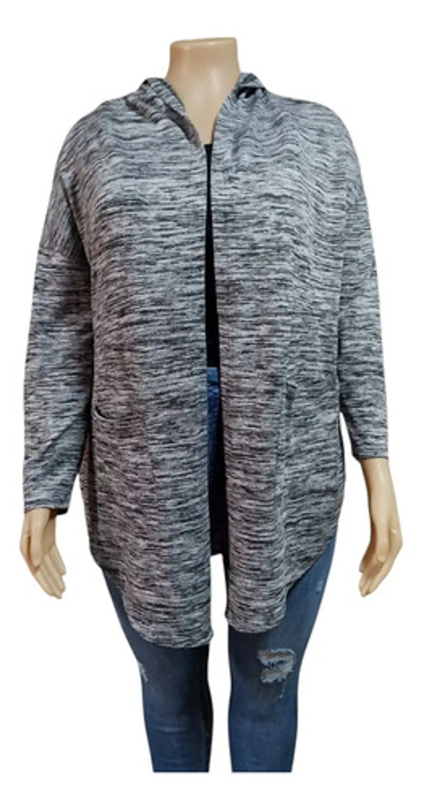 Cardigan Oversize Con Capucha - Xersion Talla Grande 2xl 2