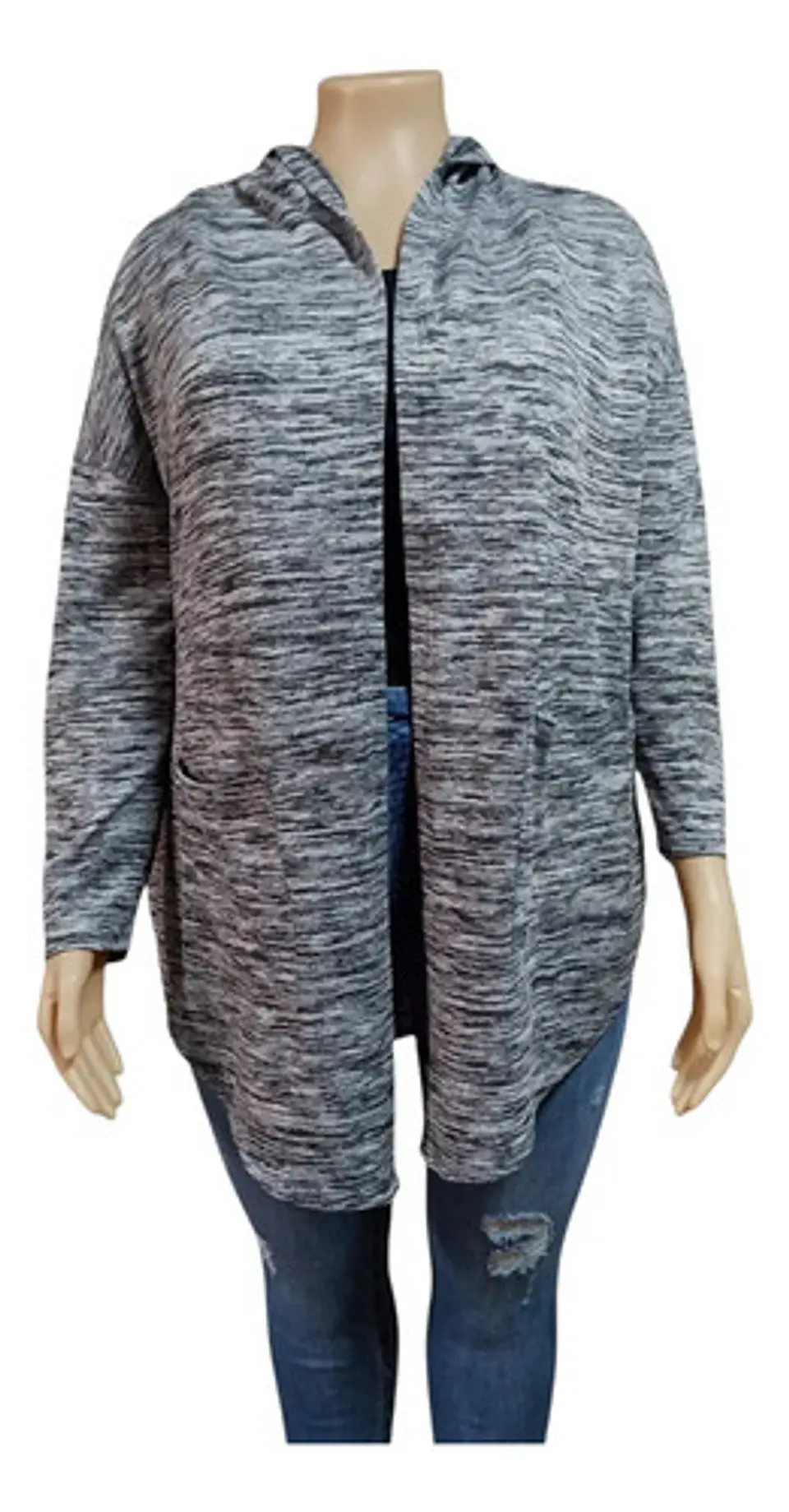 Cardigan Oversize Con Capucha - Xersion Talla Grande 2xl 2