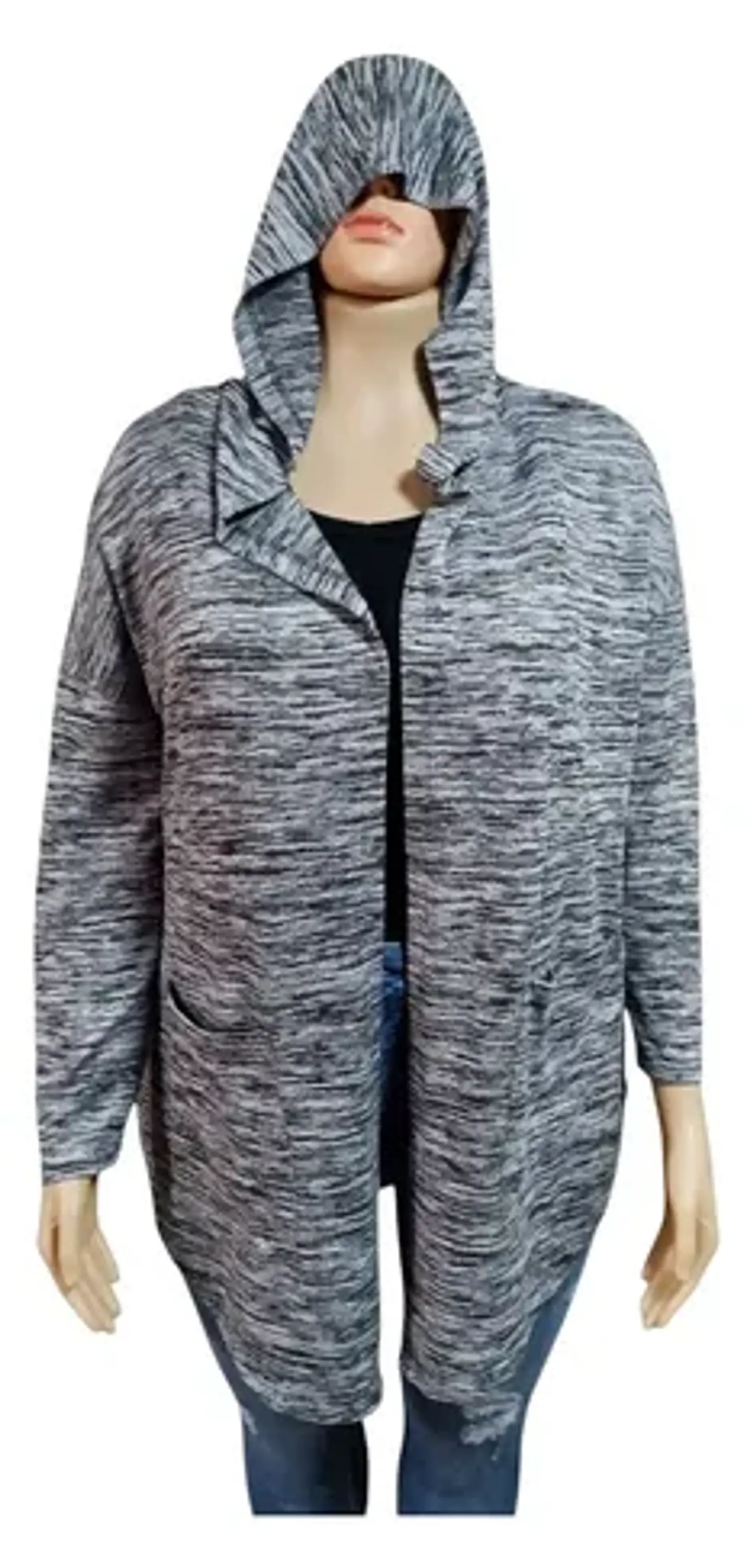 Cardigan Oversize Con Capucha - Xersion Talla Grande 2xl 3