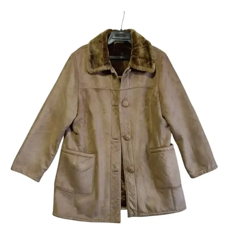 Abrigo Vintage Tipo Gamulán con Forro de Piel  - Talla M 6