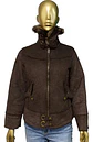 Chaqueta Tipo Aviadora de Gamuza y Piel Sintética - Talla L - Miniatura 2