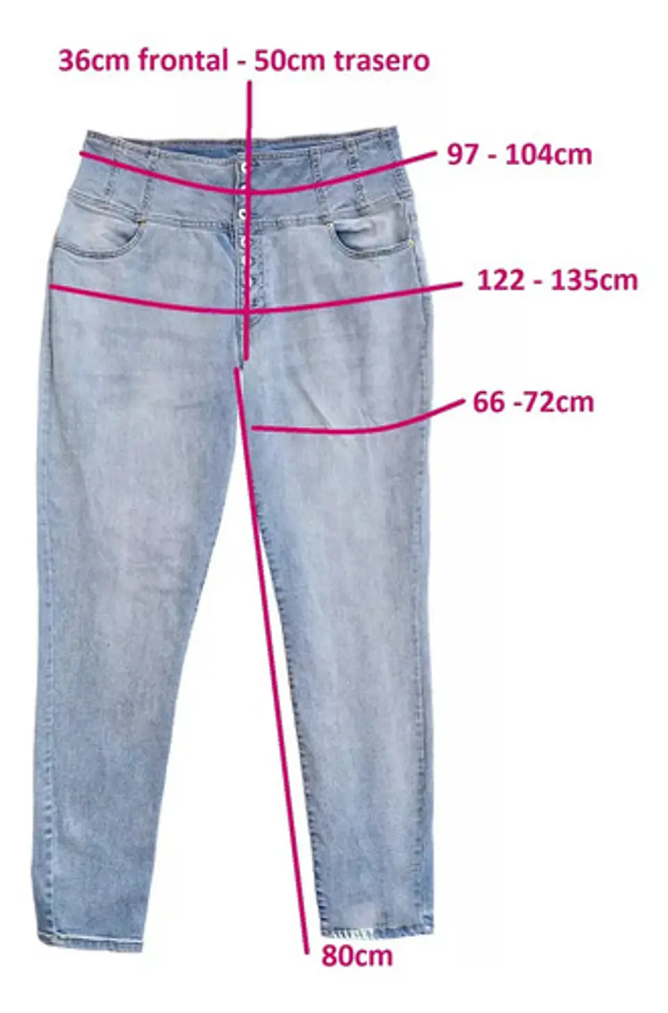 Jeans Skinny Cintura Alta Talla Grande 52-54 (18usa) 8