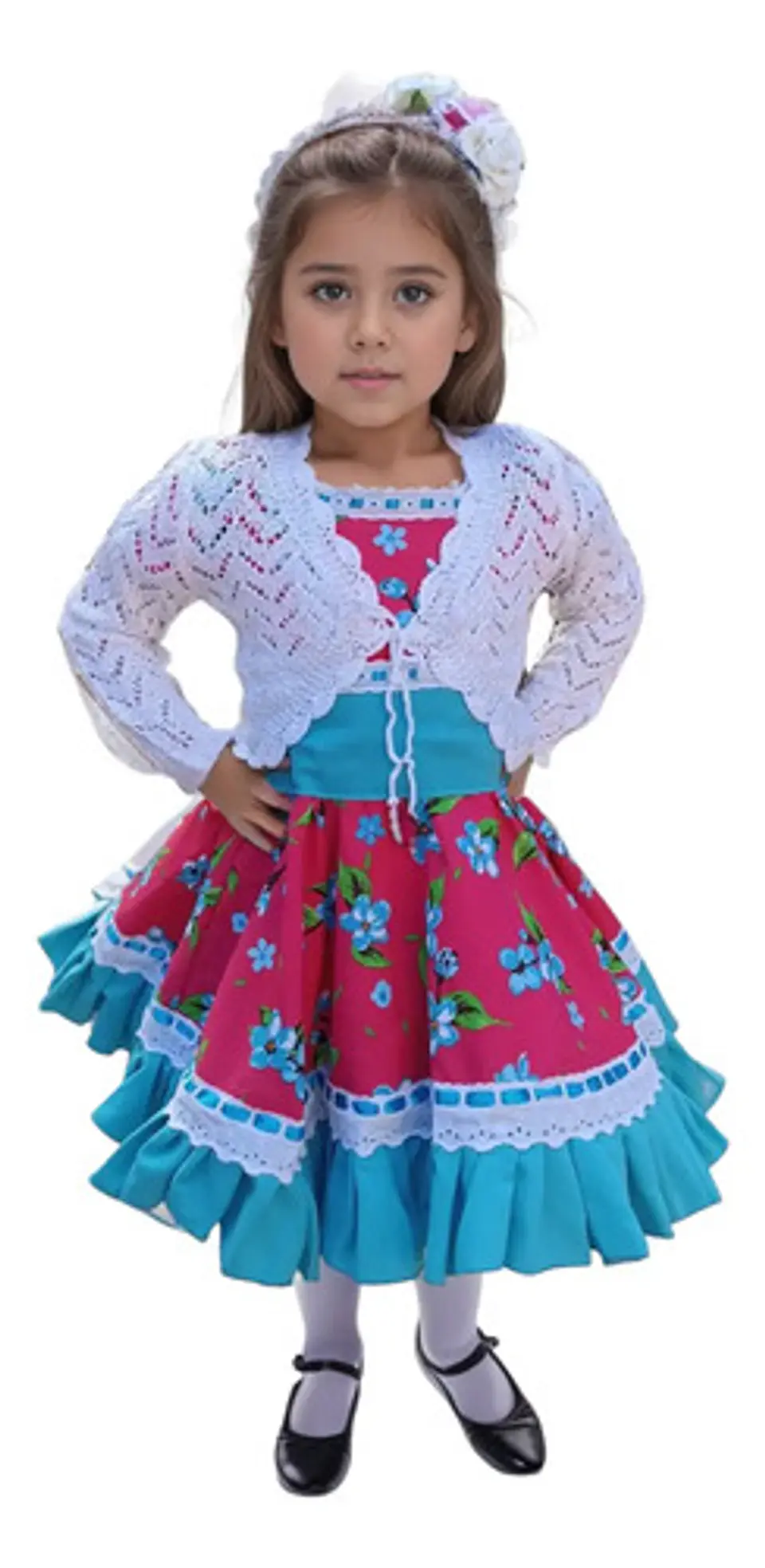 Bolerito Blanco De Hilo Tejido A Mano Para Bautizos/vestidos 3