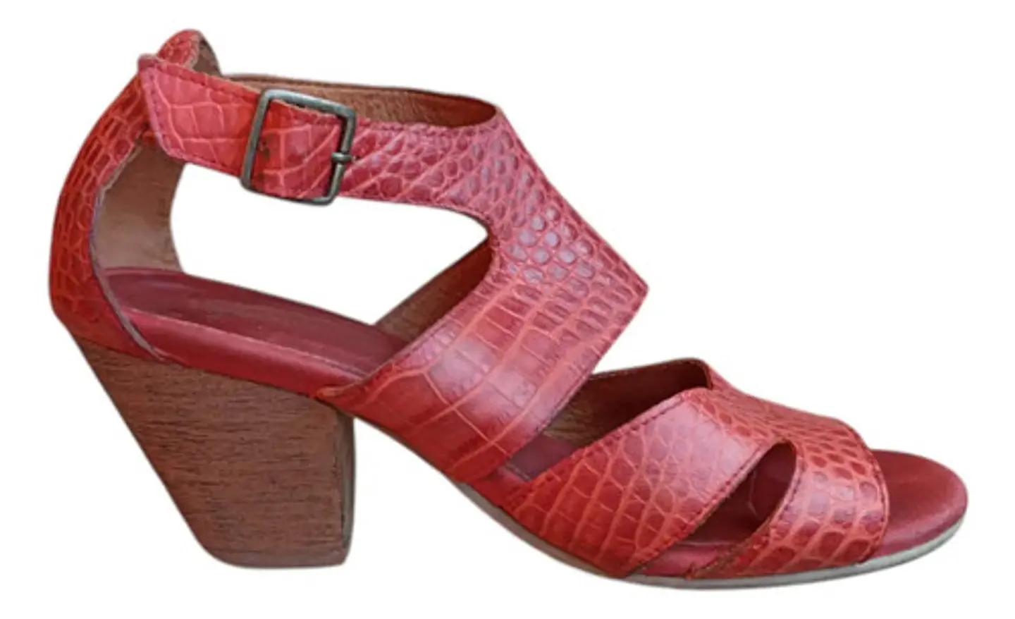 Sandalia Roja Marca Romano 100% Cuero - Talla 38 3