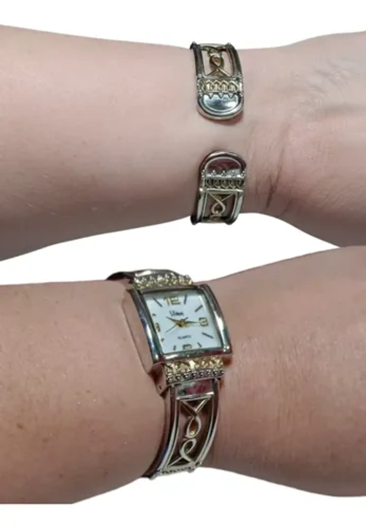 Reloj Brazalete Vintage Marca Vivani De Acero Inoxidable 2