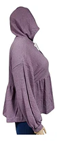 Top Manga Larga Con Capucha Peplum Talla Grande 2xl - 3xl - Miniatura 3