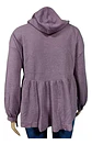 Top Manga Larga Con Capucha Peplum Talla Grande 2xl - 3xl - Miniatura 4