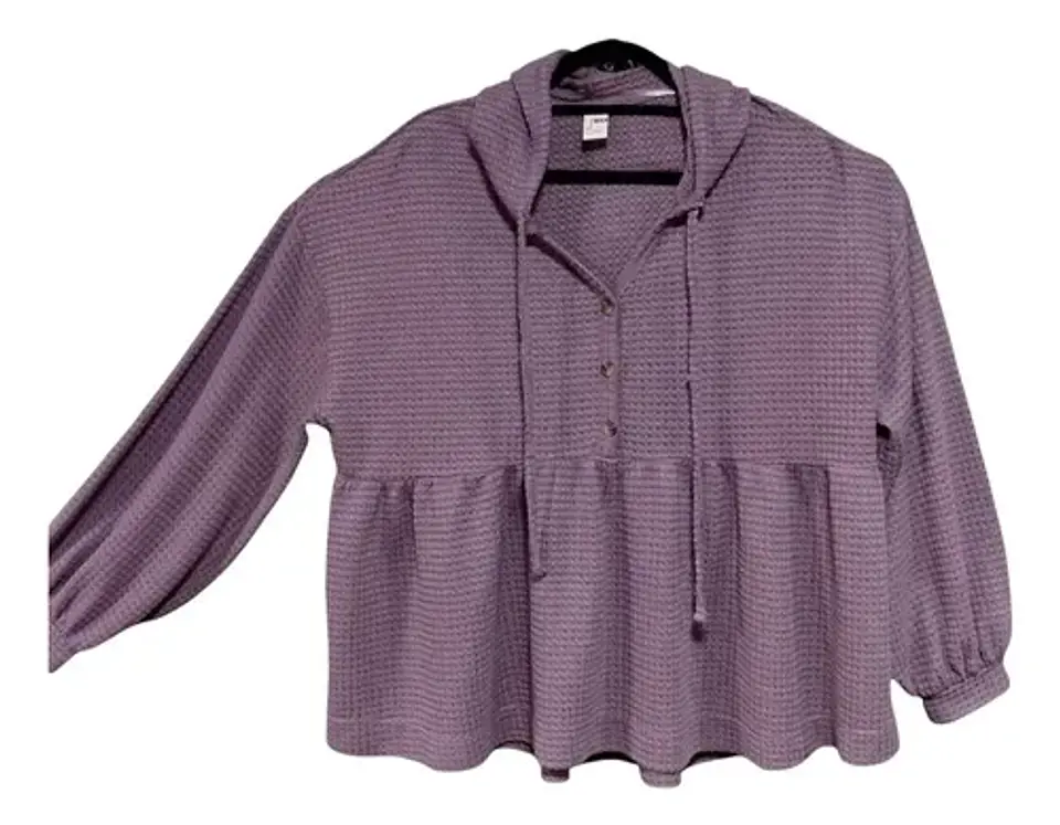 Top Manga Larga Con Capucha Peplum Talla Grande 2xl - 3xl 5