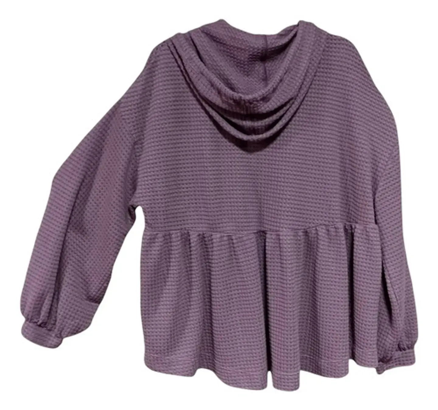 Top Manga Larga Con Capucha Peplum Talla Grande 2xl - 3xl 6