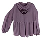 Top Manga Larga Con Capucha Peplum Talla Grande 2xl - 3xl - Miniatura 6