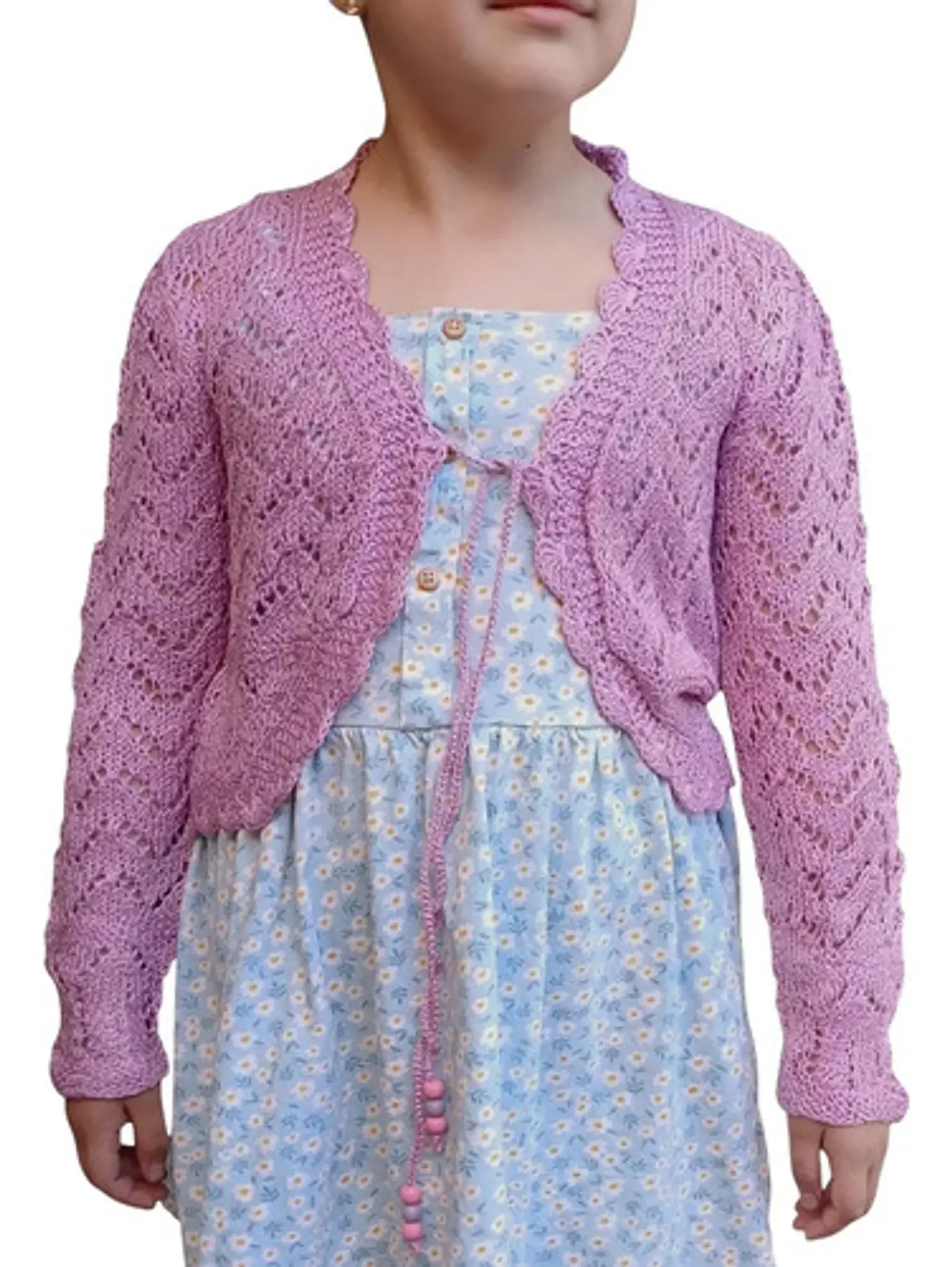 Bolerito De Hilo Tejido A Mano Para Niñas - Colores Y Tallas 9