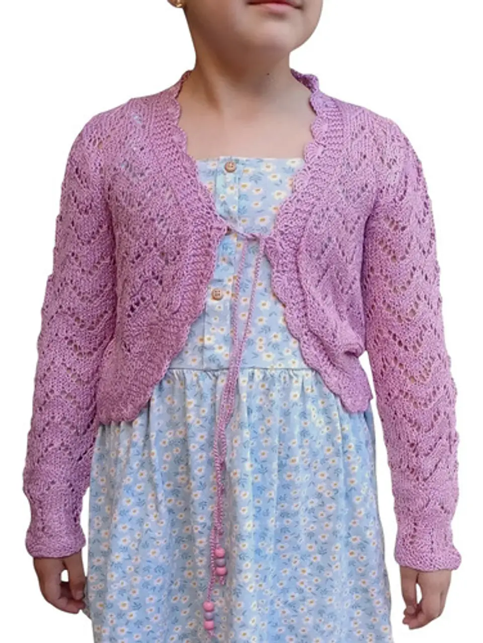 Bolerito De Hilo Tejido A Mano Para Niñas - Colores Y Tallas 9