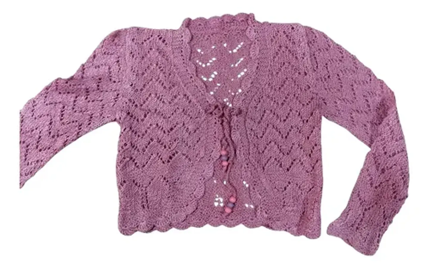 Bolerito De Hilo Tejido A Mano Para Niñas - Colores Y Tallas 12