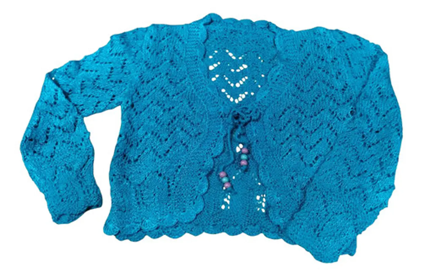 Bolerito De Hilo Tejido A Mano Para Niñas - Colores Y Tallas 19