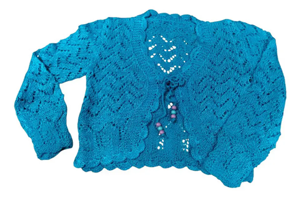 Bolerito De Hilo Tejido A Mano Para Niñas - Colores Y Tallas 19