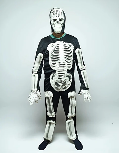 Disfraz De Esqueleto Con Relieve - Adulto Unisex Estándar