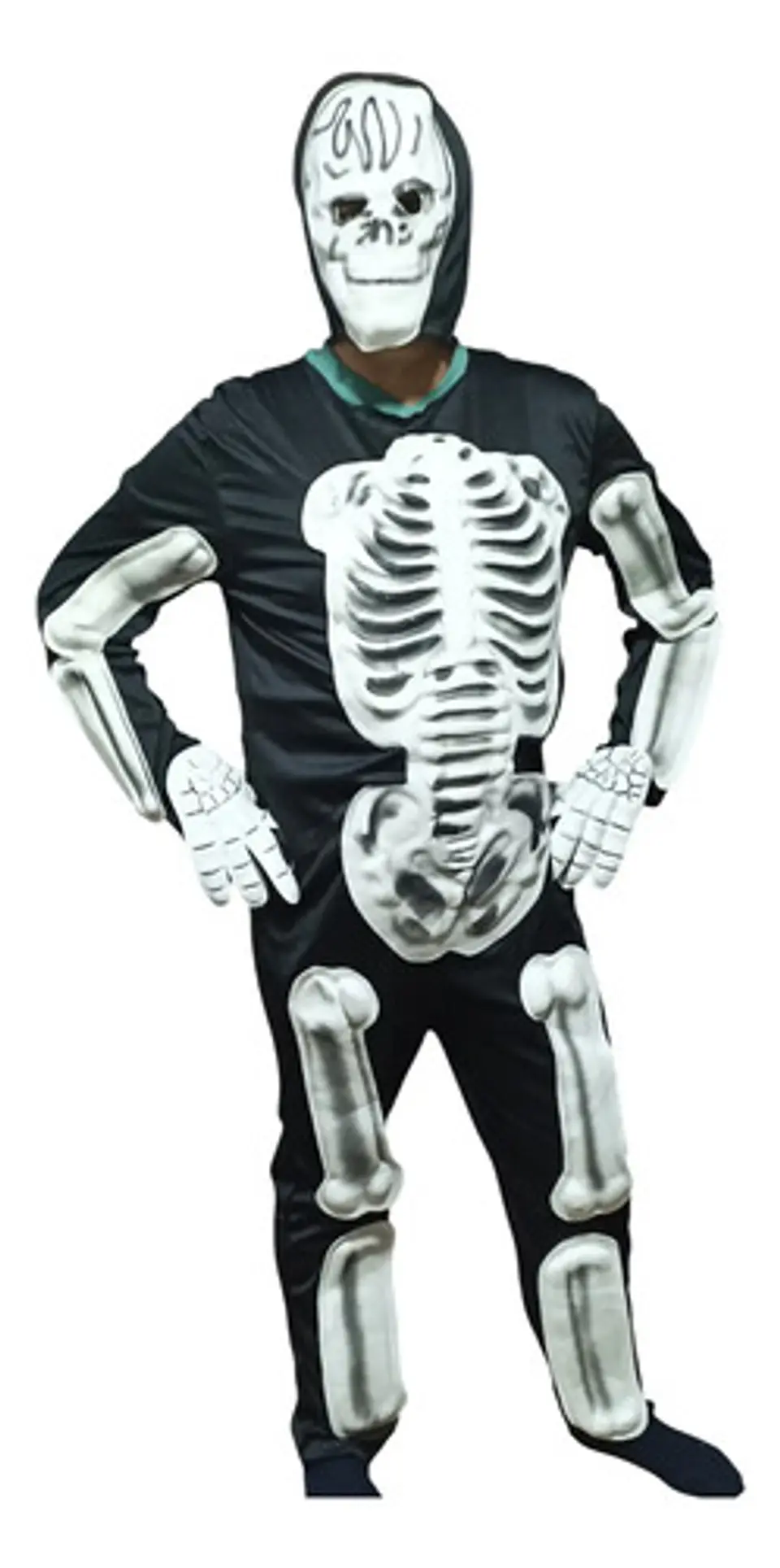 Disfraz De Esqueleto Con Relieve - Adulto Unisex Estándar 3
