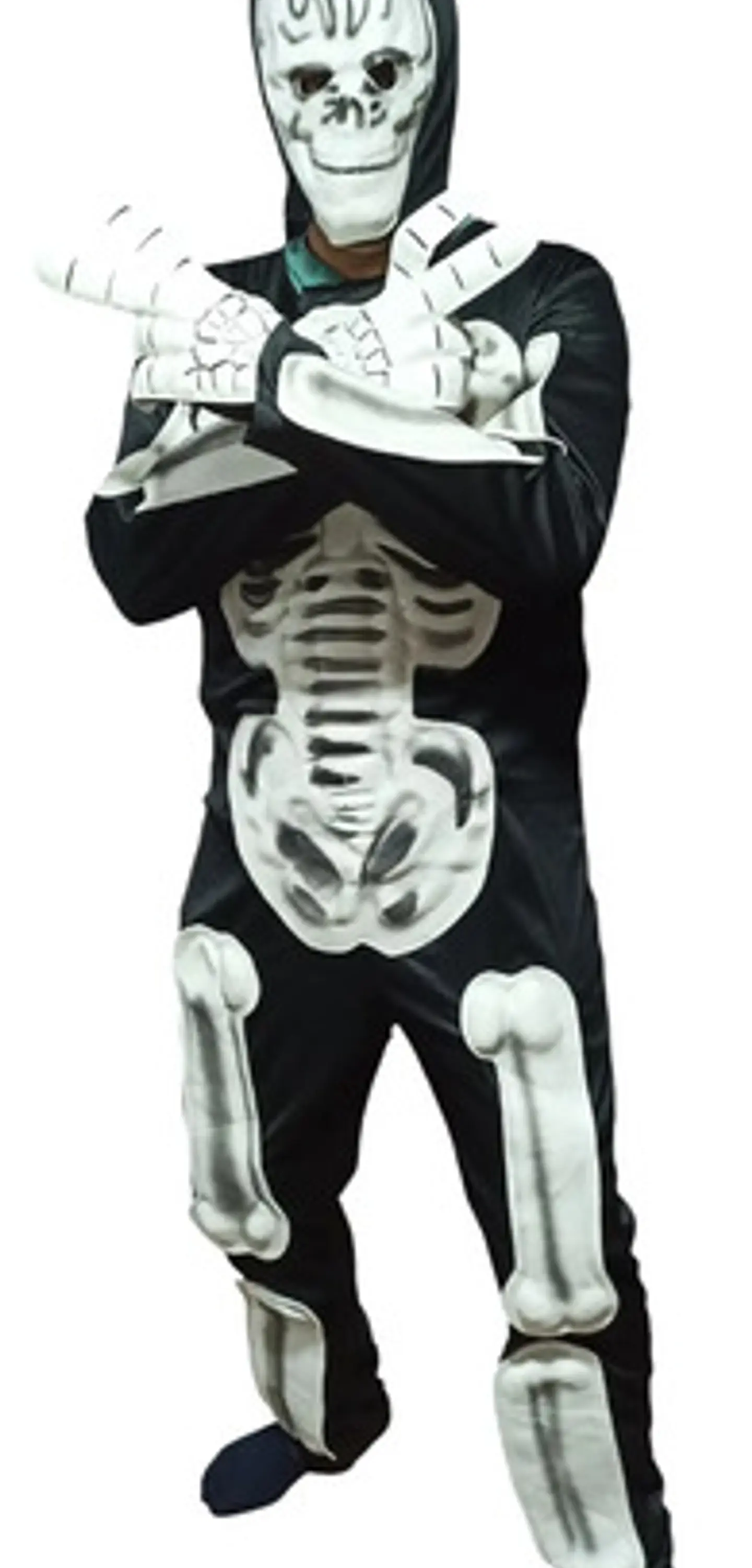 Disfraz De Esqueleto Con Relieve - Adulto Unisex Estándar 4