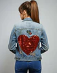 Chaqueta de Mezclilla con Parches de Lentejuelas - Talla S - Miniatura 1