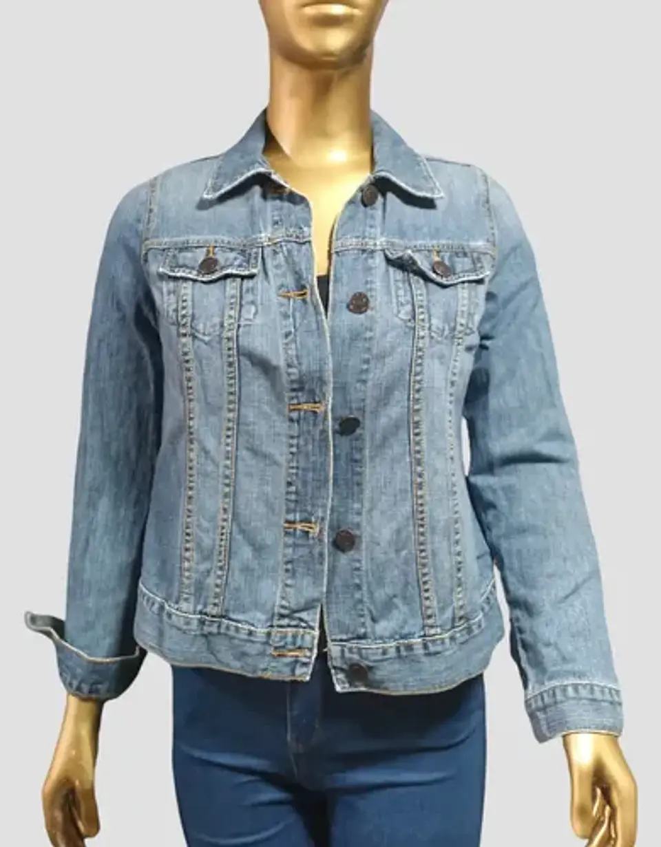Chaqueta de Mezclilla con Parches de Lentejuelas - Talla S 2