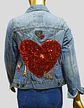Chaqueta de Mezclilla con Parches de Lentejuelas - Talla S - Miniatura 3