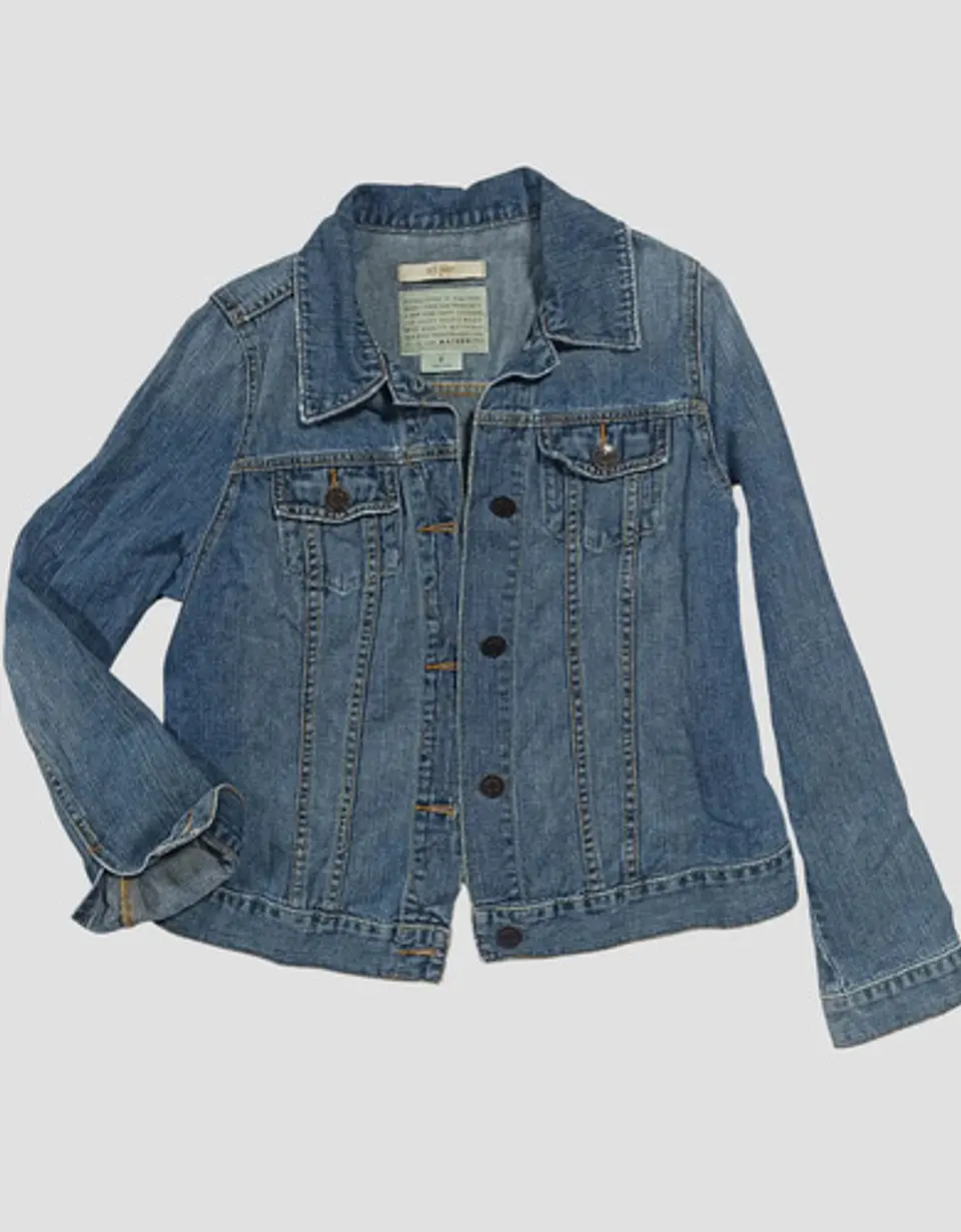 Chaqueta de Mezclilla con Parches de Lentejuelas - Talla S 4