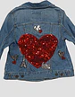 Chaqueta de Mezclilla con Parches de Lentejuelas - Talla S - Miniatura 6