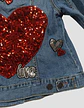 Chaqueta de Mezclilla con Parches de Lentejuelas - Talla S - Miniatura 8