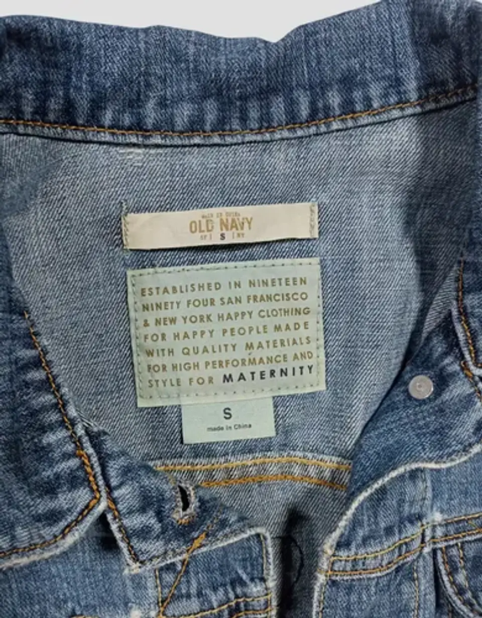 Chaqueta de Mezclilla con Parches de Lentejuelas - Talla S 10