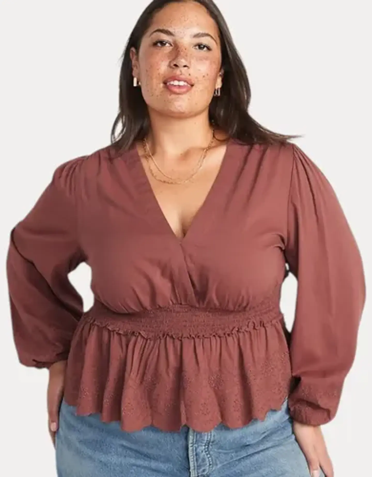 Blusa Old Navy Bordada Manga Abullonada Talla Grande 2xl 1