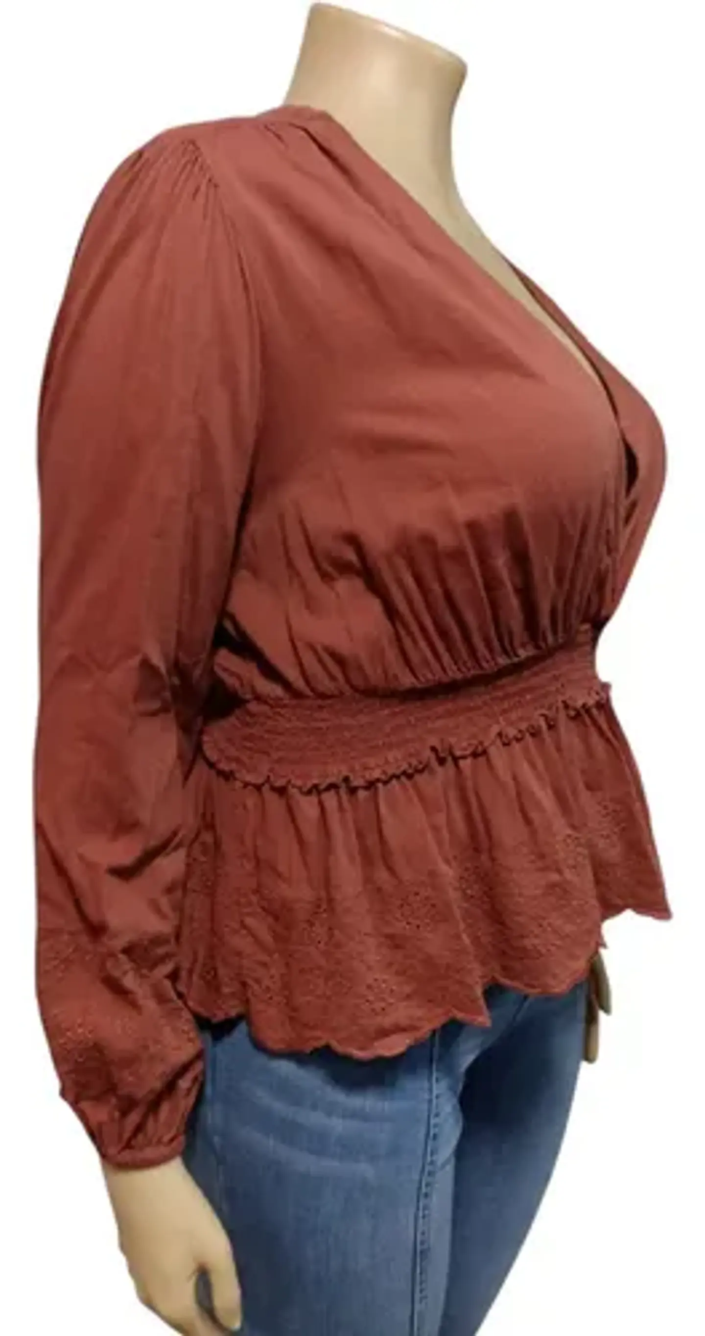 Blusa Old Navy Bordada Manga Abullonada Talla Grande 2xl 4
