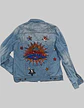 Chaqueta de Mezclilla Diseño Platillo Volador Lentejuelas - Talla M - Miniatura 3