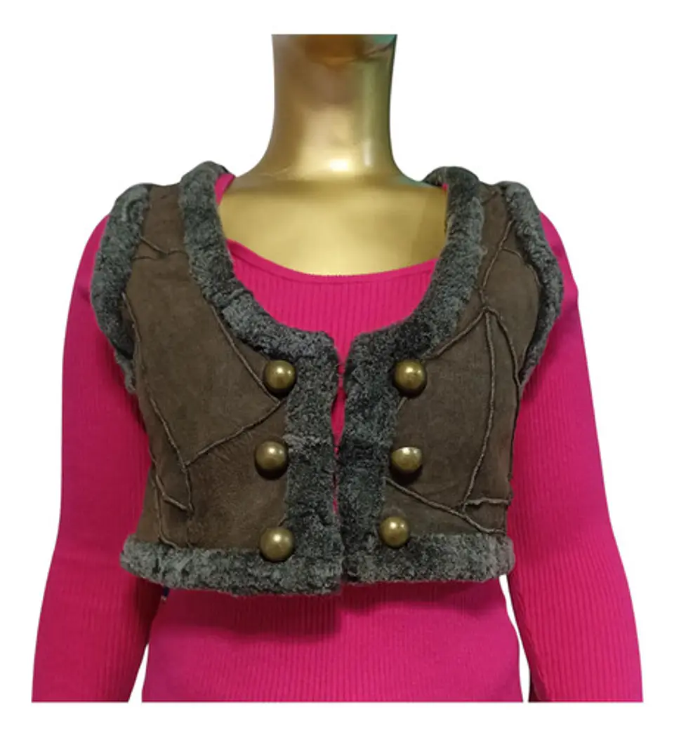 Chaqueta Sin Mangas Vintage Shearling Doca - Talla M 2