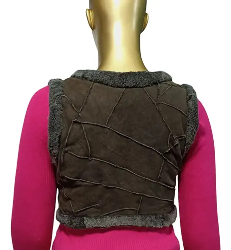 Chaqueta Sin Mangas Vintage Shearling Doca - Talla M 4