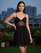 Vestido De Fiesta Corto Juvenil De Tul Traslucido Talla M - Miniatura 1