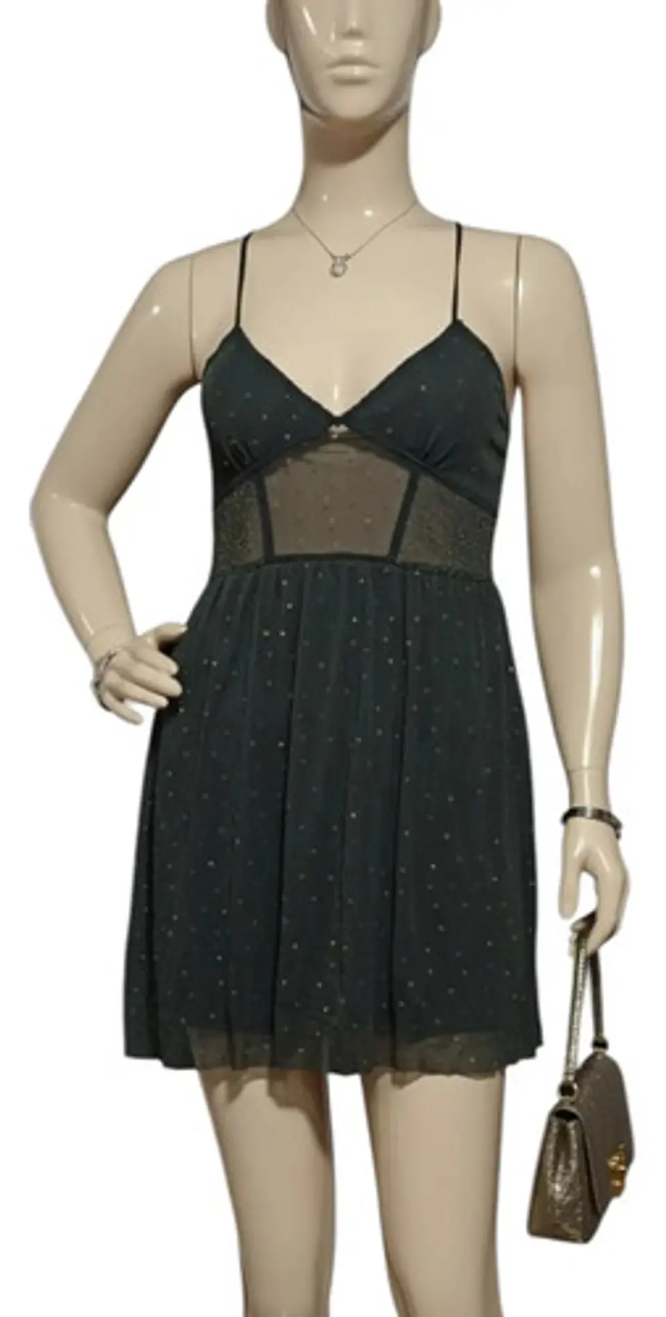 Vestido De Fiesta Corto Juvenil De Tul Traslucido Talla M 2