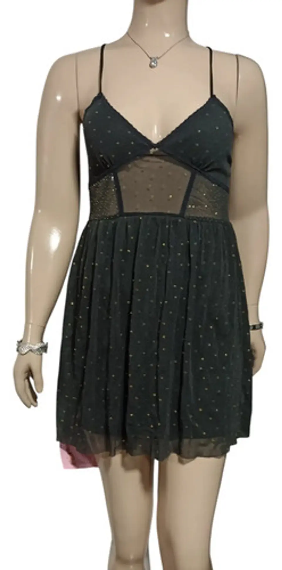 Vestido De Fiesta Corto Juvenil De Tul Traslucido Talla M 4
