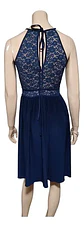 Vestido De Fiesta Azul Con Cuello Halter - Importado Talla S - Miniatura 6