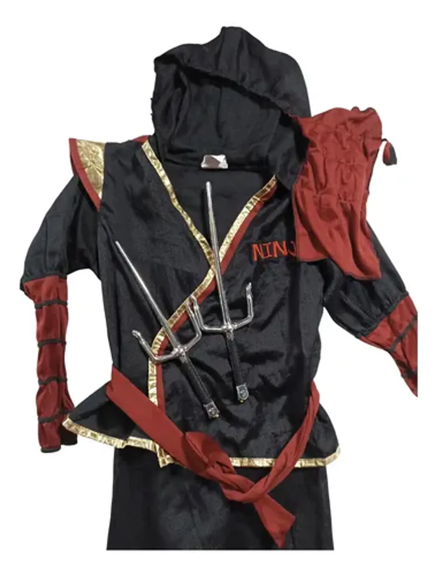 Disfraz De Ninja Unisex Talla 4 - 6 Años 3