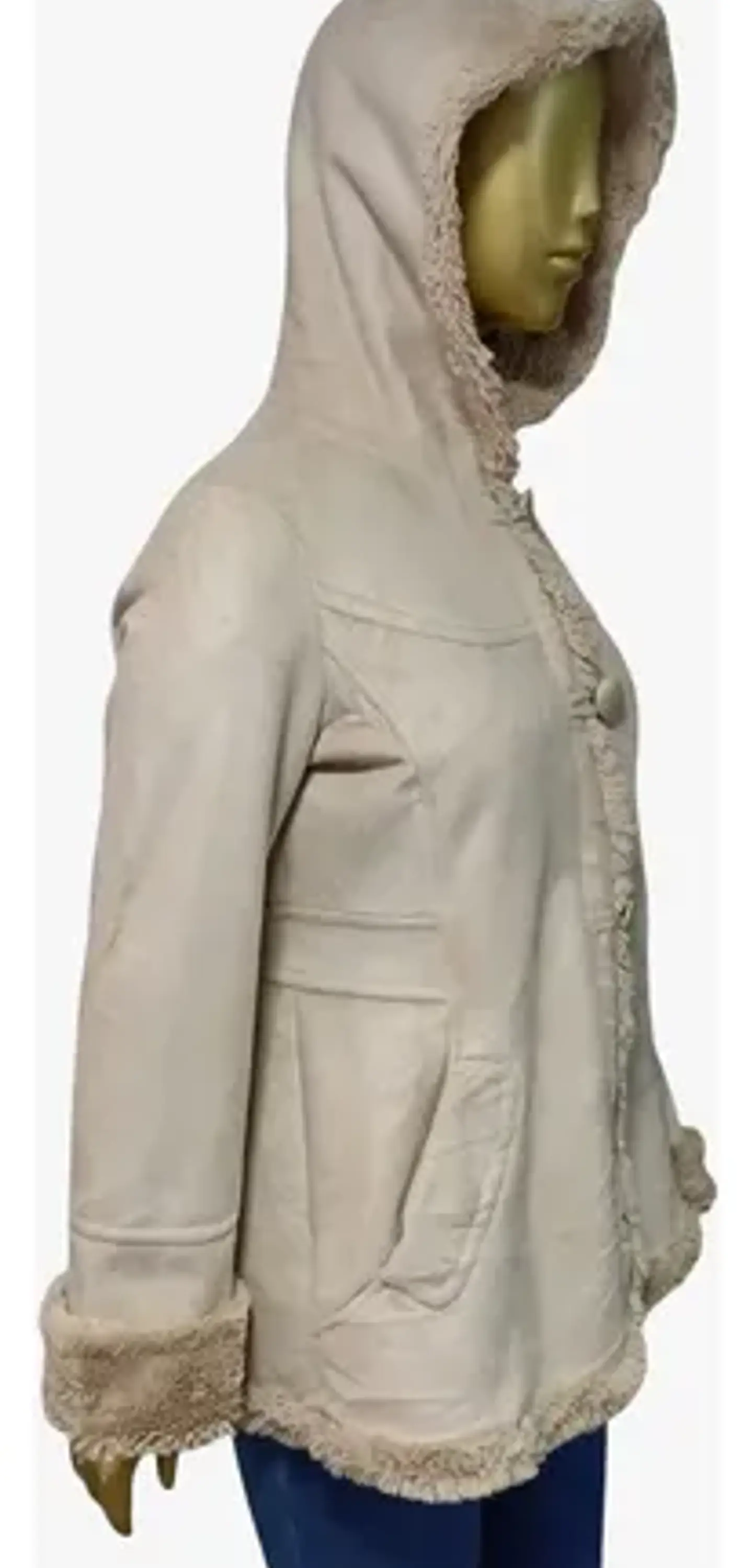 Gamulán Beige Con Capucha Jones New York - Talla L 4