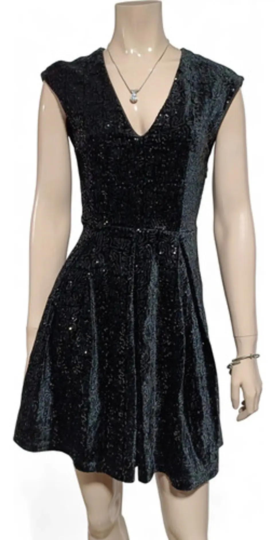 Vestido De Fiesta Terciopelo Y Lentejuelas Vero Moda Xs - S 2