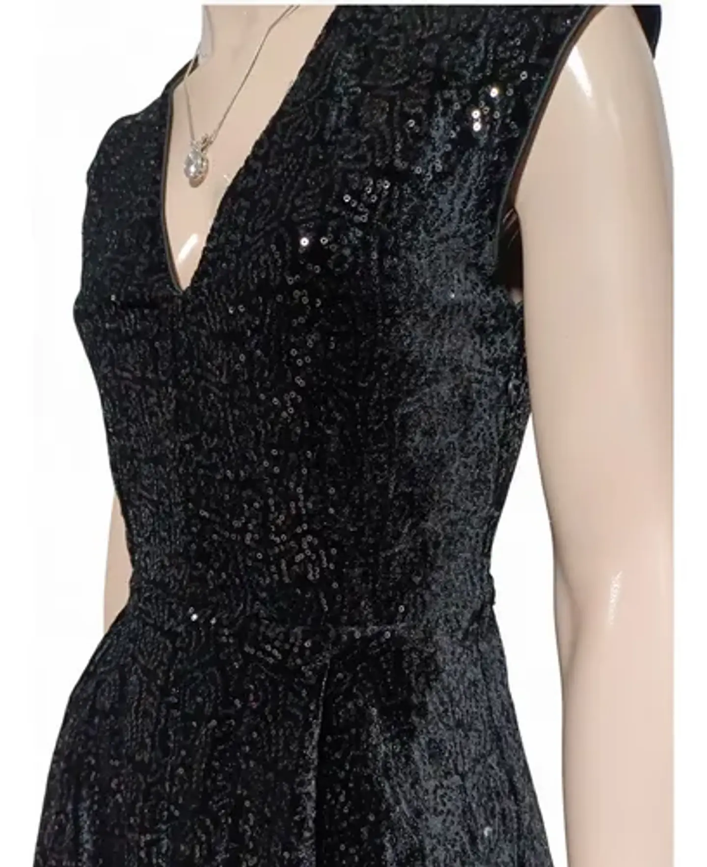 Vestido De Fiesta Terciopelo Y Lentejuelas Vero Moda Xs - S 5