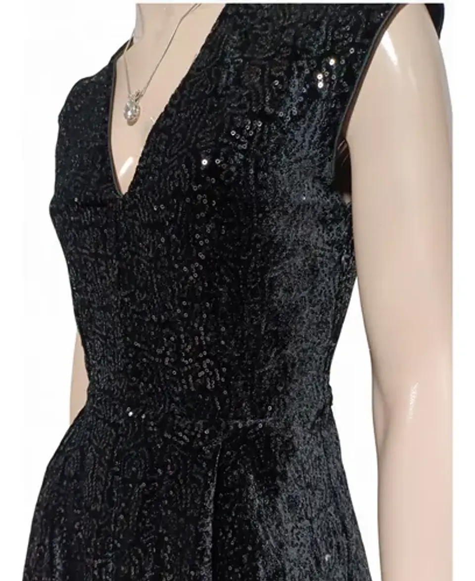 Vestido De Fiesta Terciopelo Y Lentejuelas Vero Moda Xs - S 5