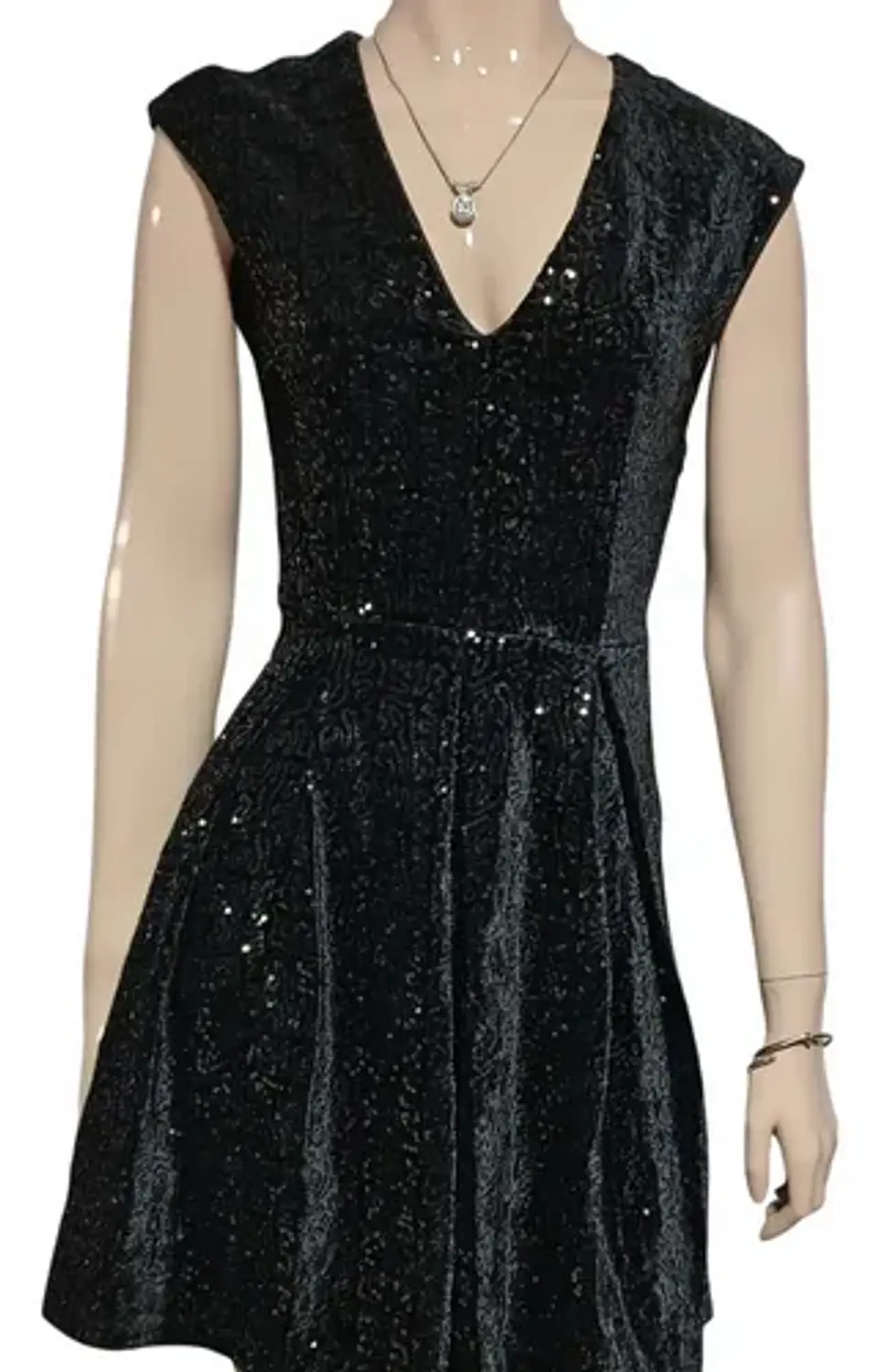 Vestido De Fiesta Terciopelo Y Lentejuelas Vero Moda Xs - S 7