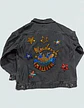 Chaqueta de Mezclilla Unisex Diseño Platillo Volador Lentejuelas - Talla XL - Miniatura 3