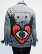 Chaqueta de Mezclilla Con Ojo Turco de Lentejuelas Unisex - Talla L - Miniatura 2